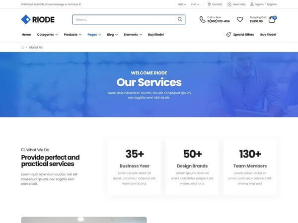 Riode html5 template