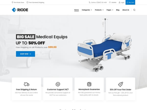 Riode html5 template medical